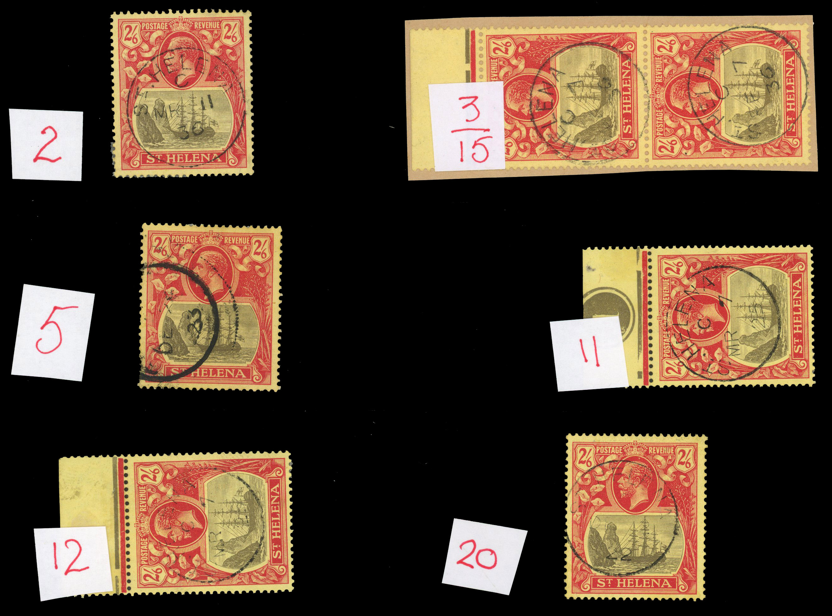 St Helena SG 94 vars group used