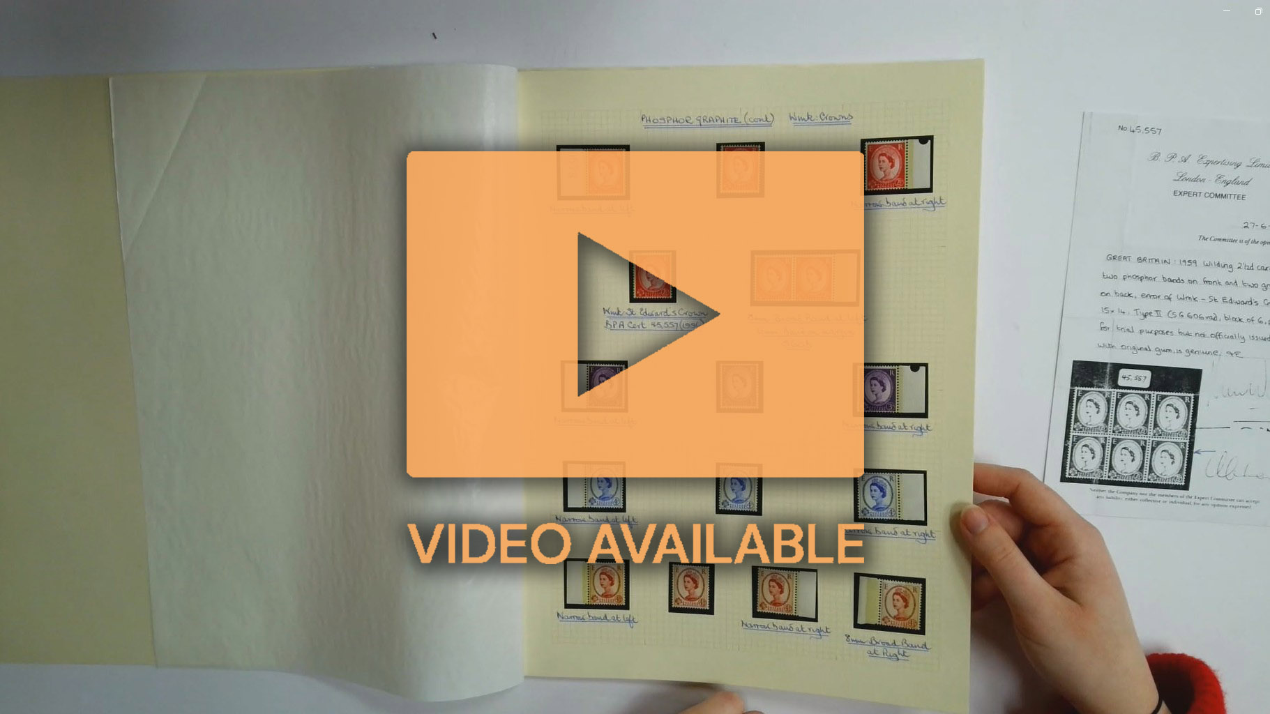 GB: 1959 Phosphor-graphite unmounted selection neatly arranged on SG Philatelic album leaves