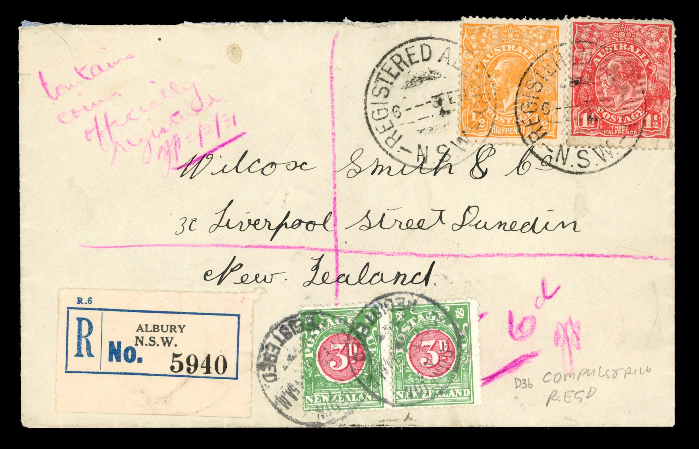 New Zealand two postage due covers