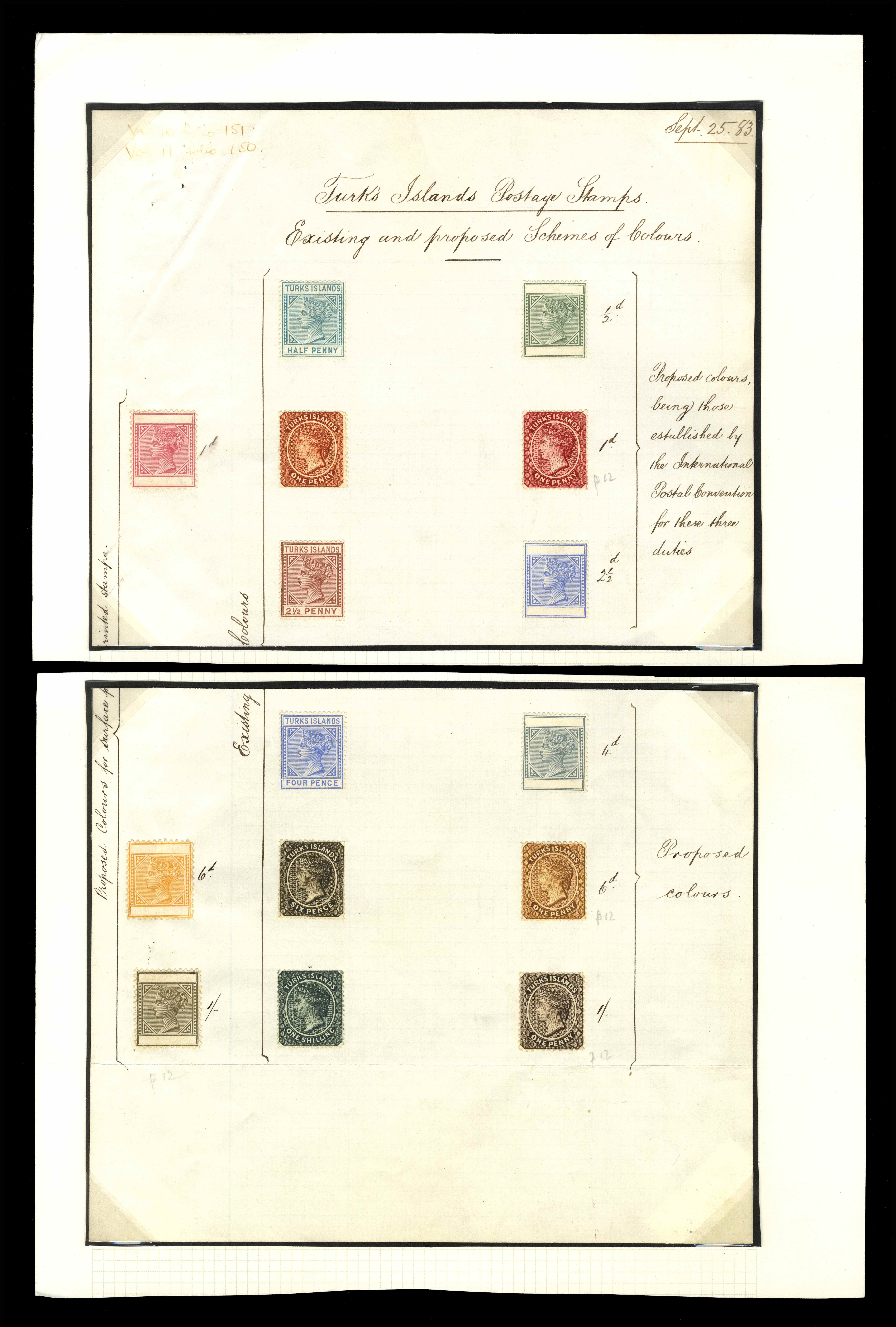 Unique Turks Islands DLR Appendix sheets Ex DLR archive. 