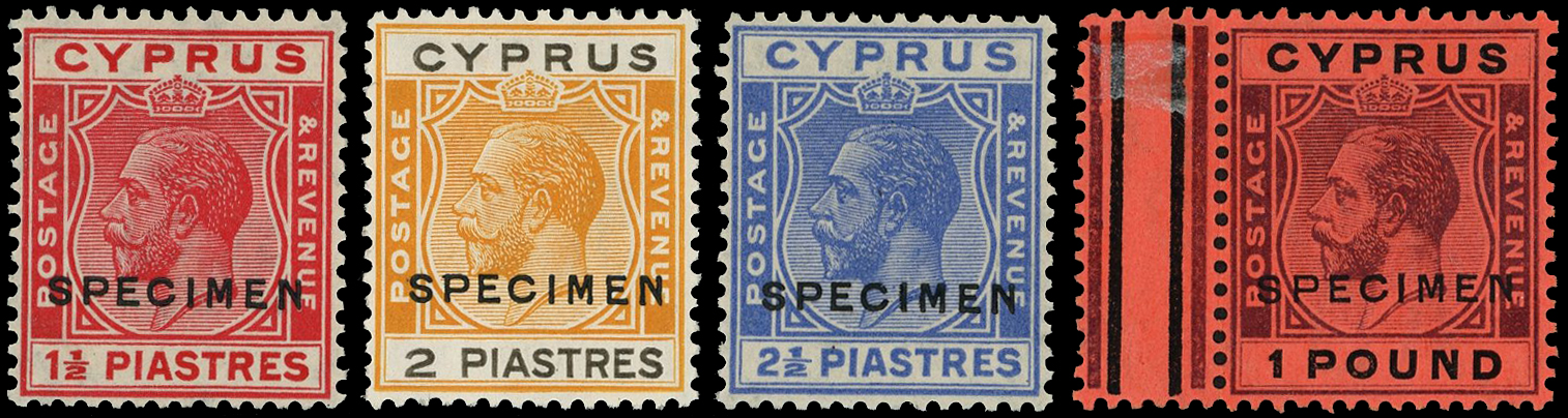 Cyprus SG 102s-122s Specimens