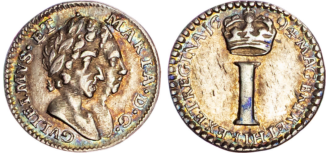 William and Mary (1689-1694), AR Maundy Set, 1694.