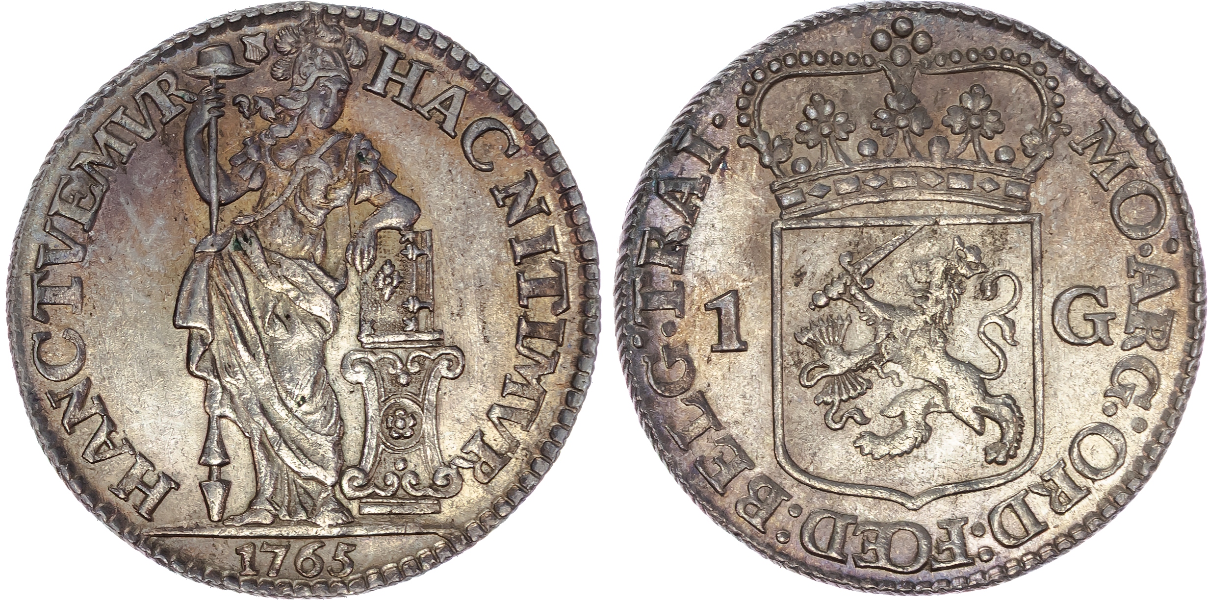 Low Countries, Utrecht , silver 1 Gulden, 1765, Utrecht mint, 10.55g (Delm. 1182). Extremely Fine. POLAND…