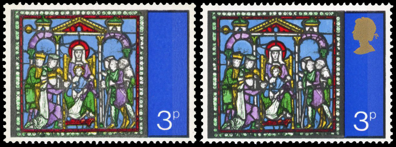 Great Britain SG 895a Gold Queens Head omitted U/M 