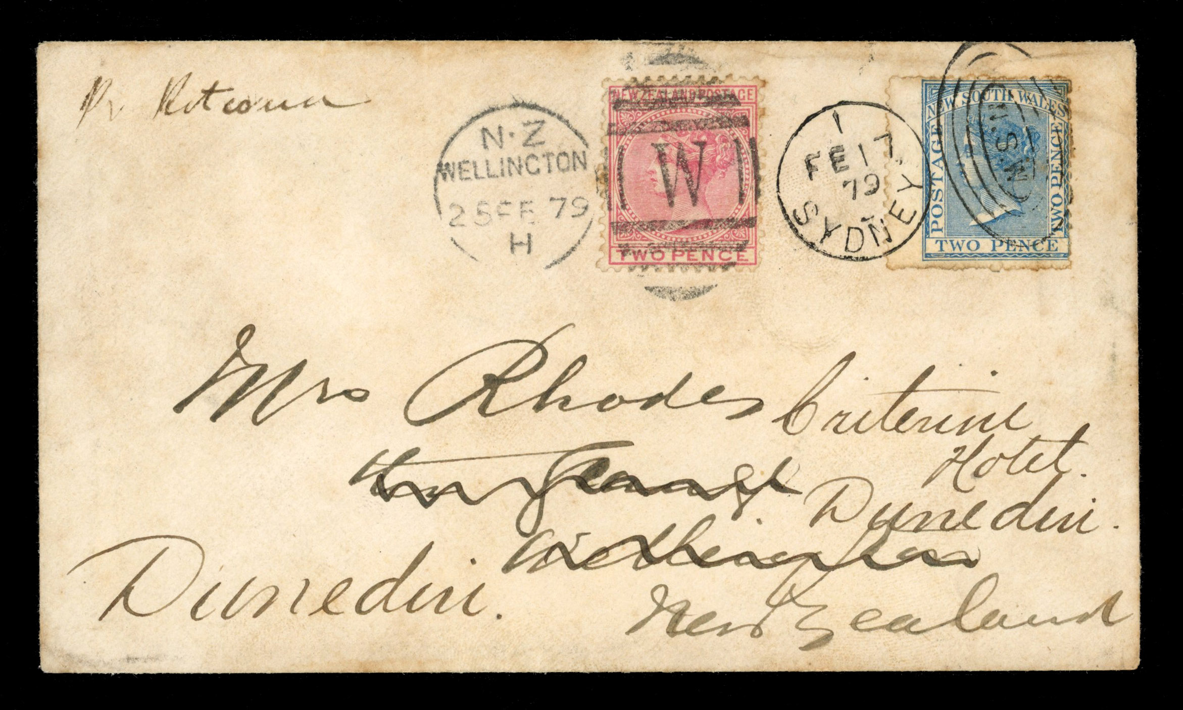 New Zealand 1879 cover to Wellington