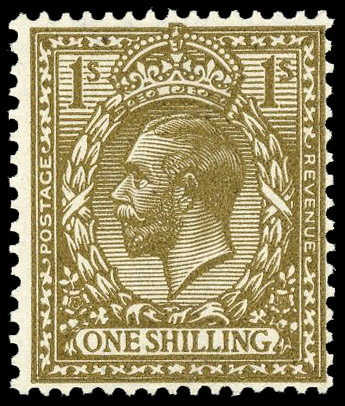 ﻿﻿1920 1s Deep bronze-brown ‘Royal Cypher’. Superb fresh unmounted o.g. example 