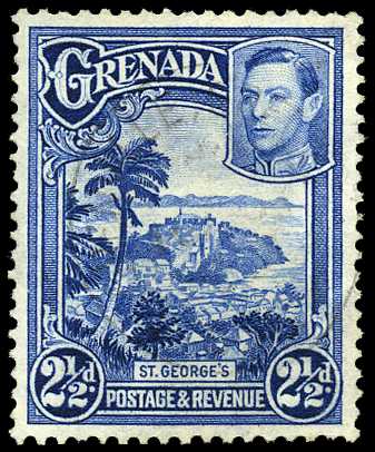 1950 2½d bright blue, perf 12½ x 13½,...