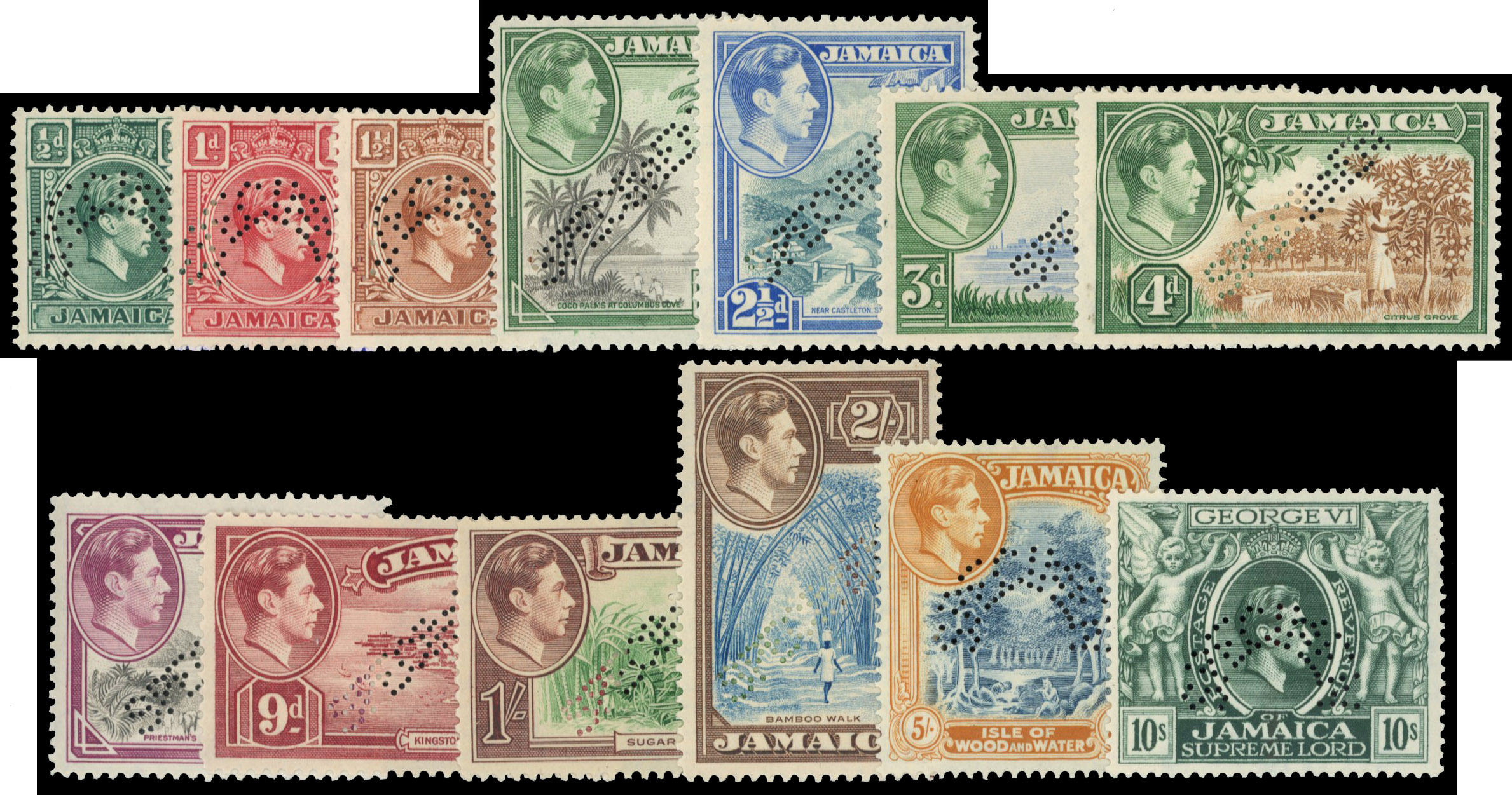 Jamaica SG 121s-133s Specimen set