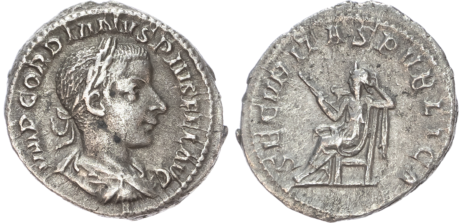 Gordian III (AD 238-244) AR Denarius, Rome, AD 241, 3.50g. 