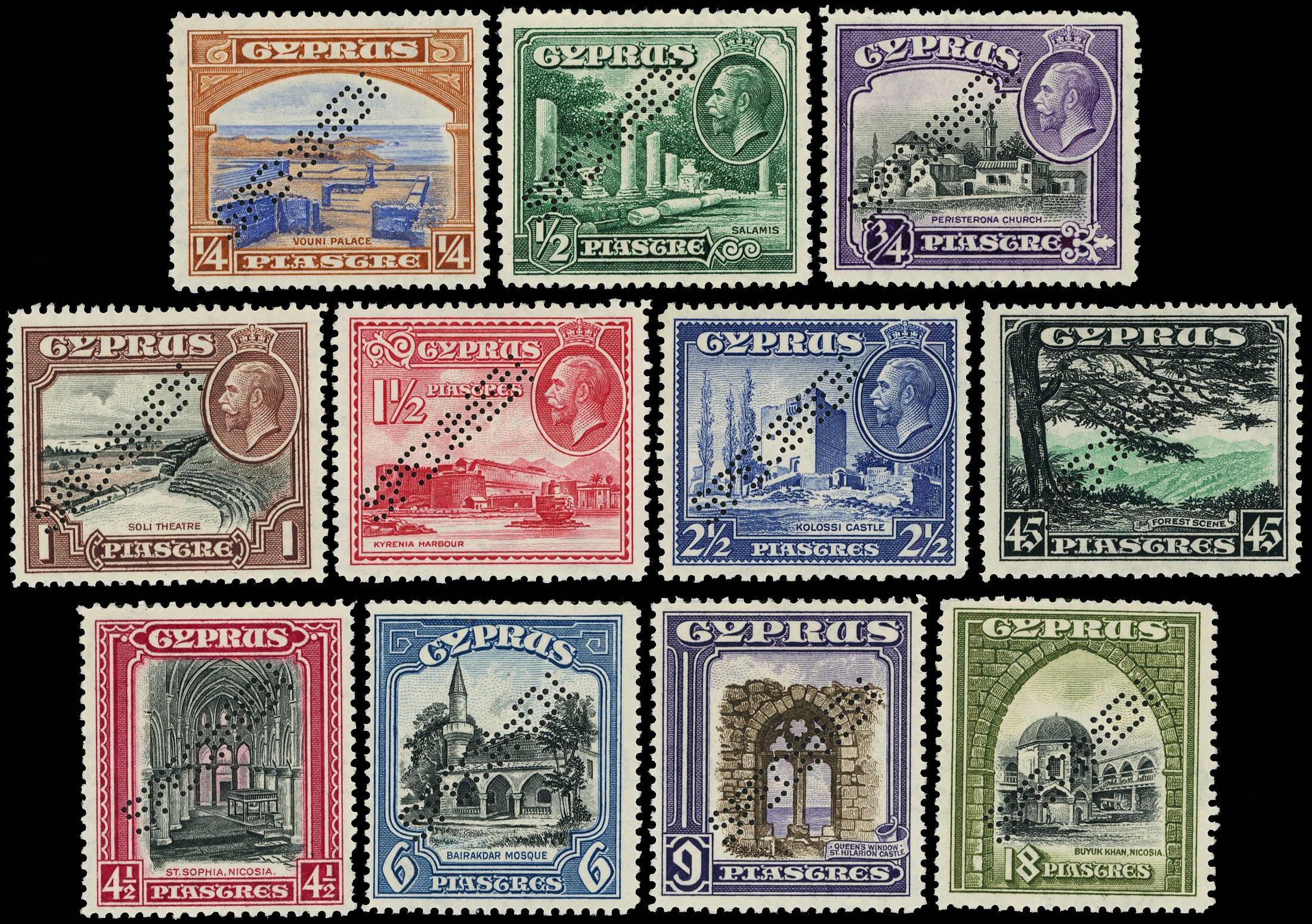 Cyprus SG 133s-143s Specimens