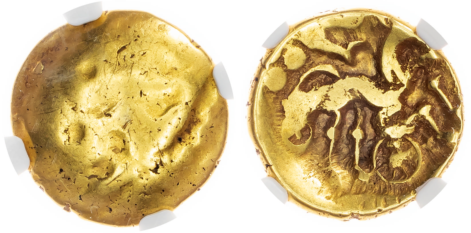 Imported Coinages, Suessiones (c. mid 1st Century BC) AV Stater, 5.89g.