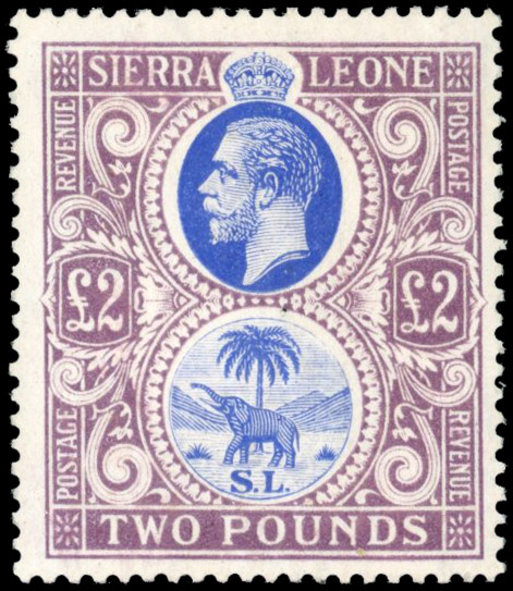 Sierra Leone SG 147 1923 £2 watermark Script mint