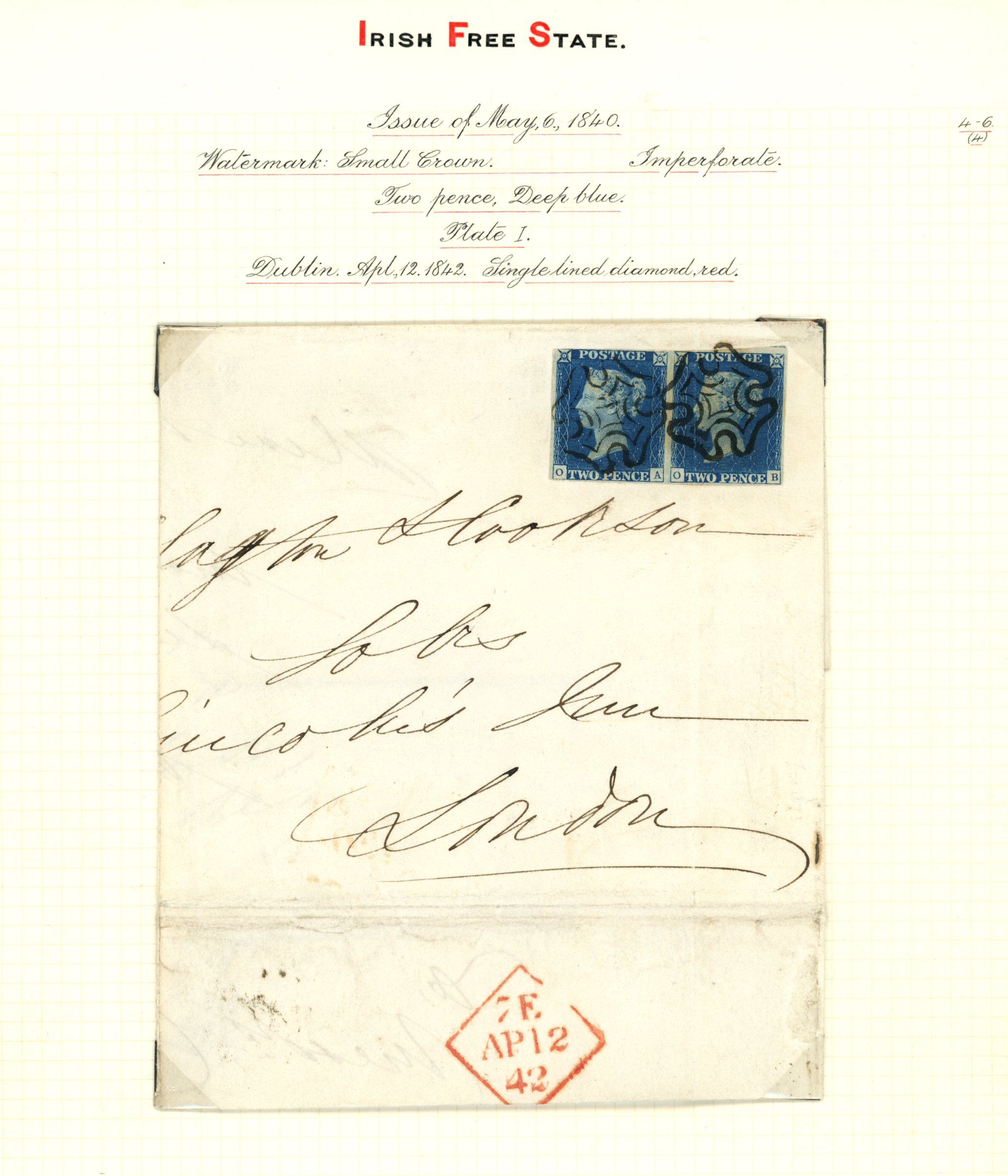 POSTAL HISTORY: 1842 entire letter from Dublin...