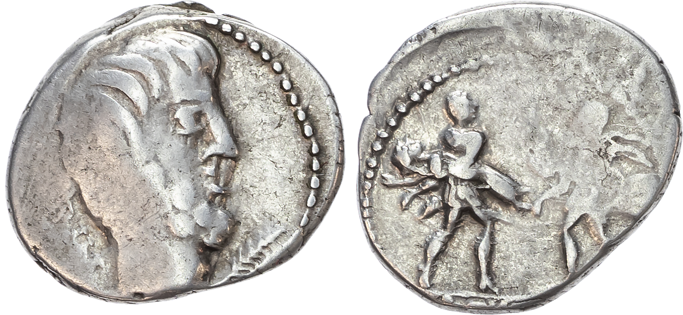 Q. Titurius Sabinus (89 BC) AR Denarius, Rome, 3.94g. 