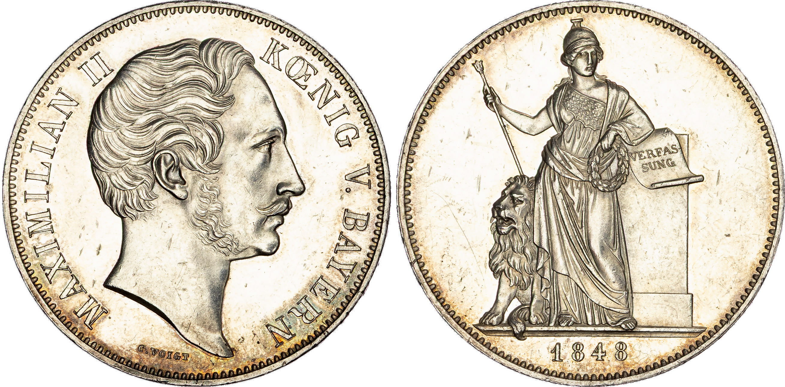 Germany, Bavaria, Maximilian II (1848-1864), silver Double Taler
