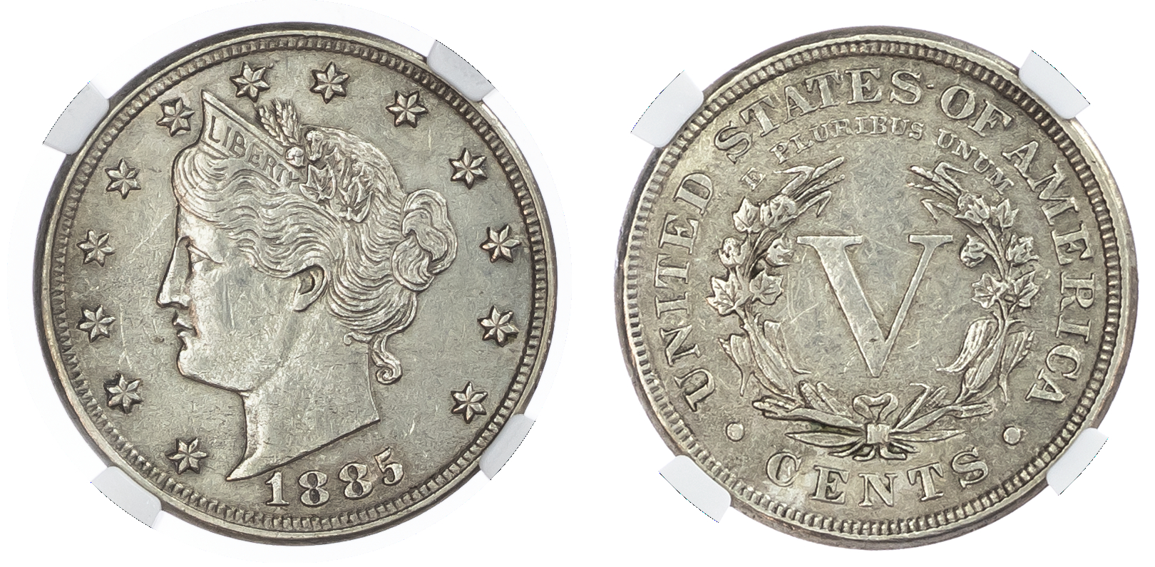 USA, Liberty Head, copper‑nickel 5 Cent, 1885, Philadelphia, 4.86g.