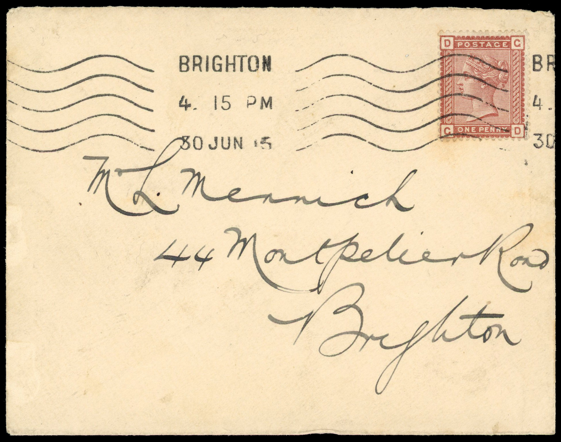 1880 1d Venetian. Last day of use for QV stamps