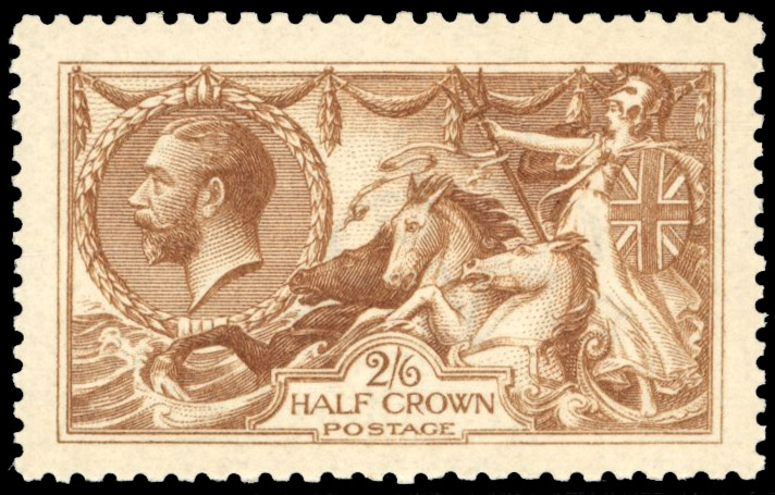 GB SG 406 2s6d cinnamon brown shade mint