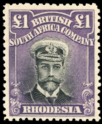 Rhodesia £1 SG 242 silvery portrait mint