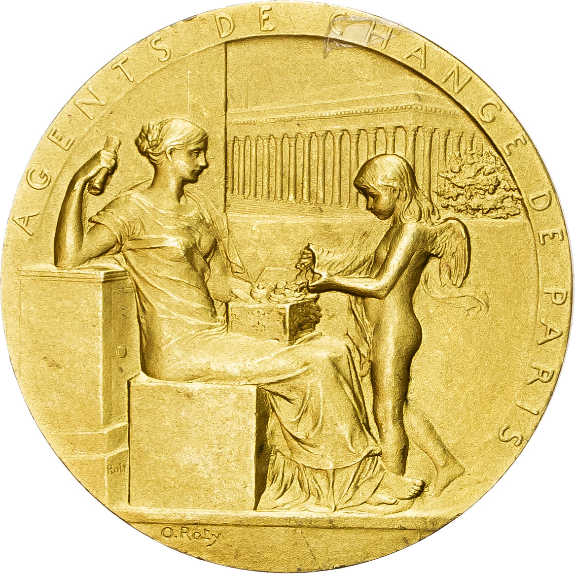 France. Paris Stock Exchange Brokers Gold Medal. 1572-1898. 