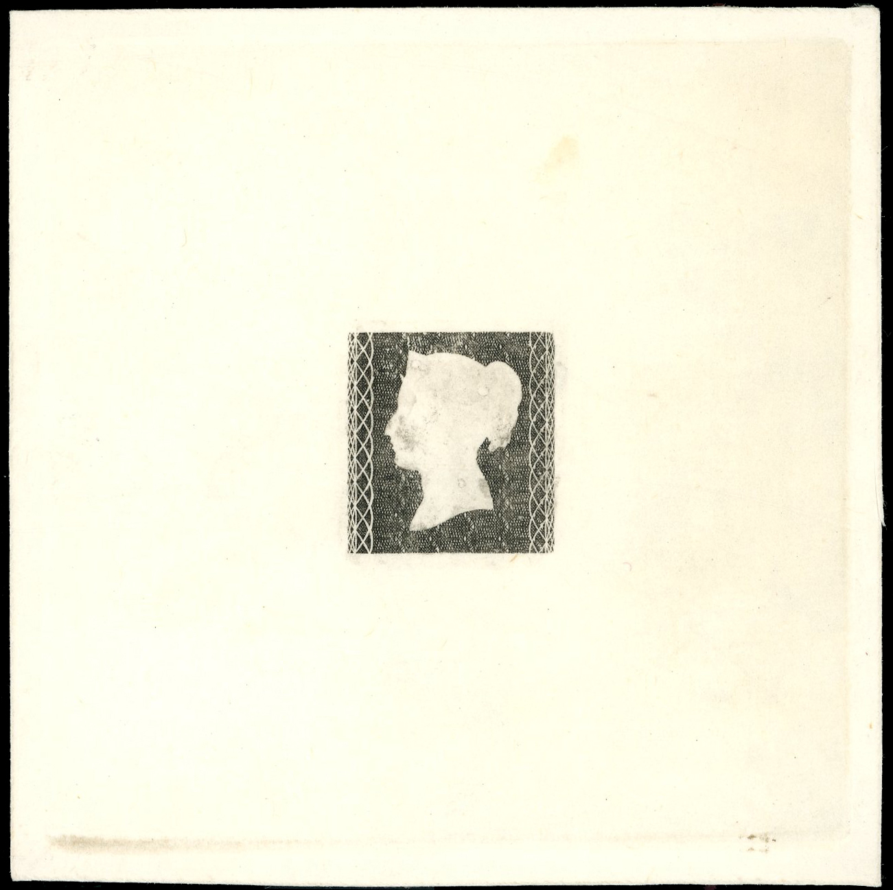 The One Penny (Accepted Die I, DP10). Reprint on Wove card