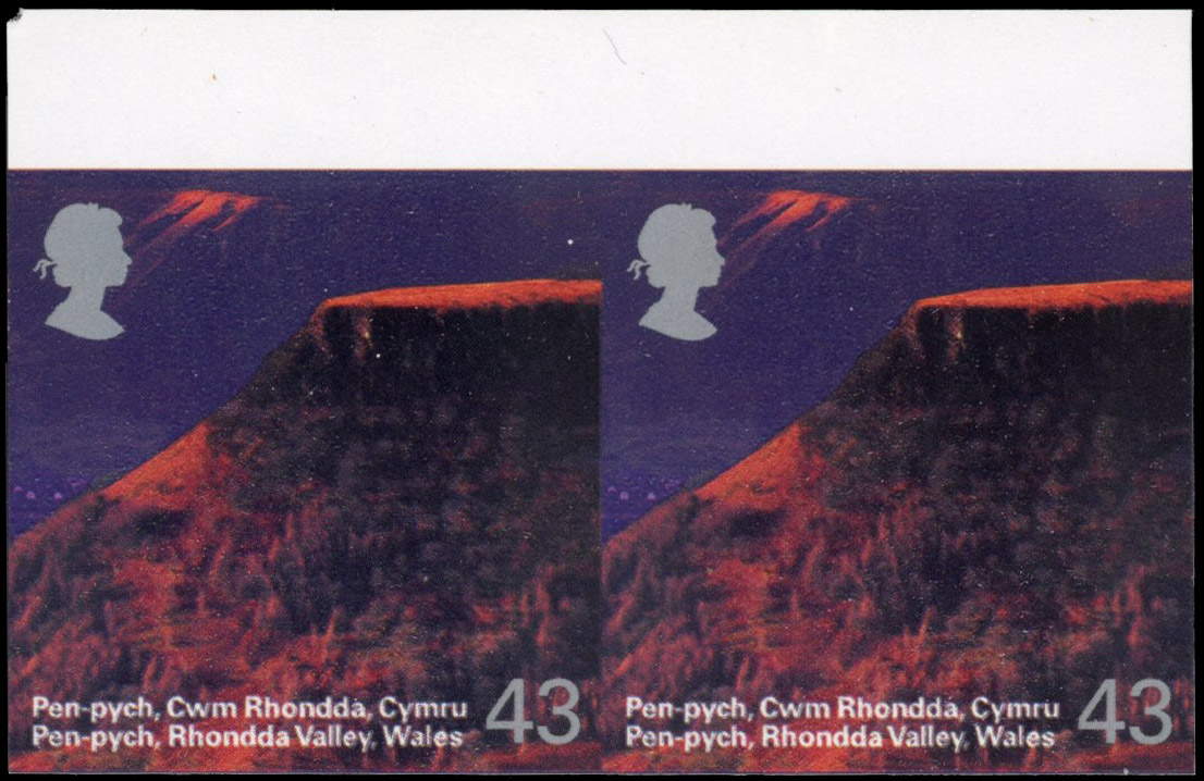 GB 2004 43p British Journey, Wales, plate proof pair mint