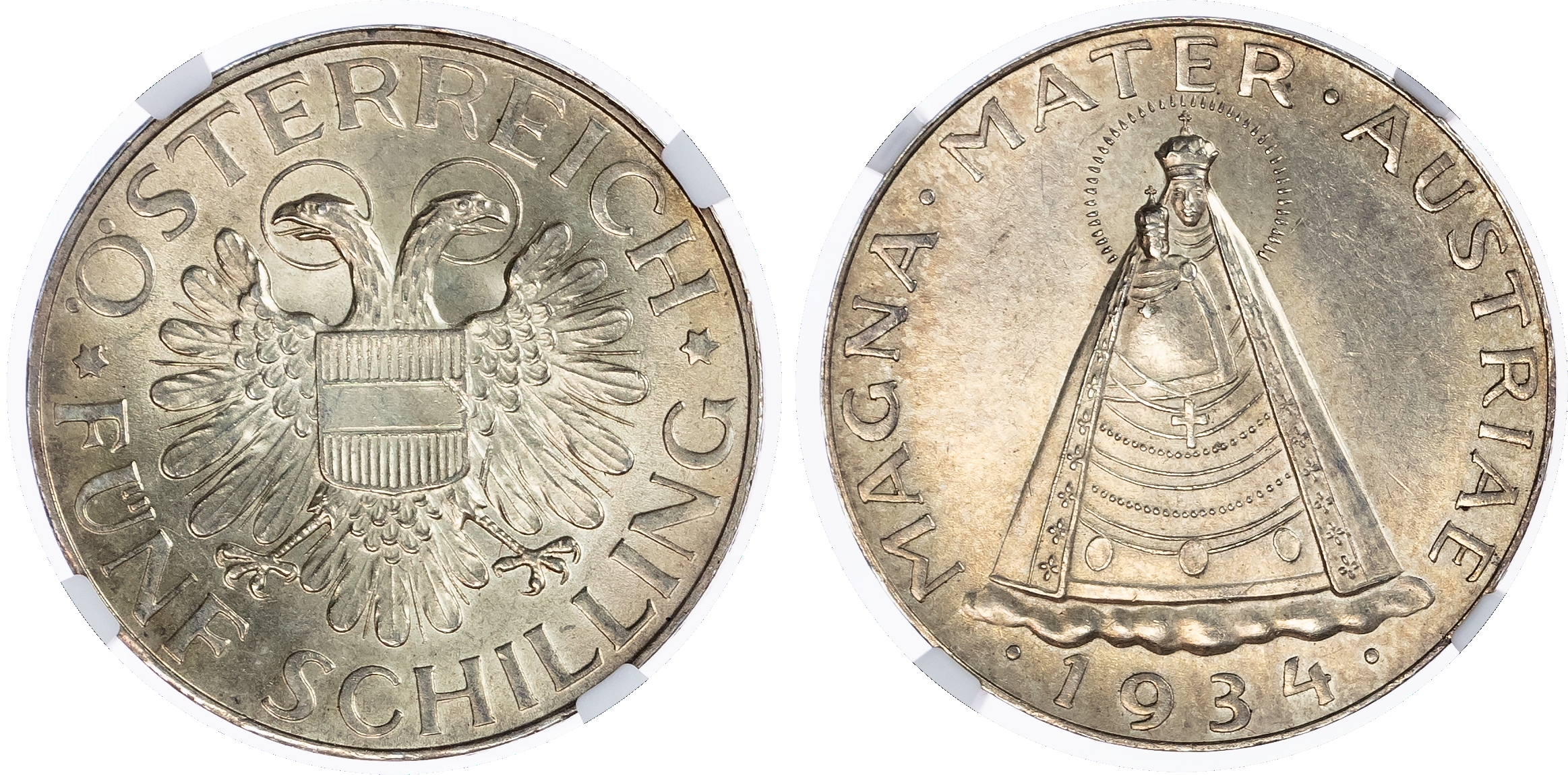 Austria, Federal State. AR 5 Schillings. 1934.  