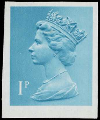 1973 Harrison, 1p imperforate colour trial...