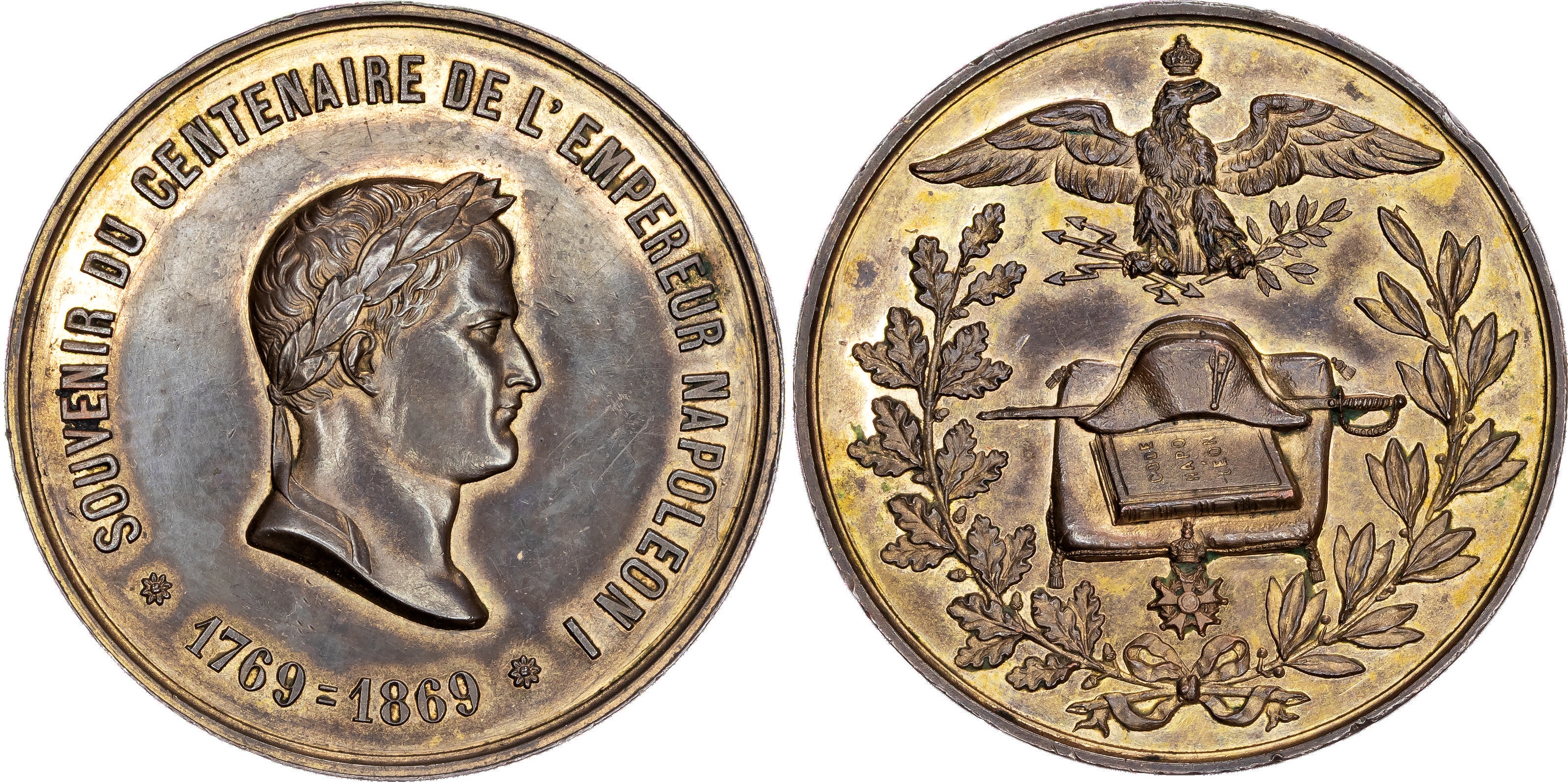 France, Second Empire. temp. Napoléon III. 1852-1870. Centennial of the Birth of Napoléon I.