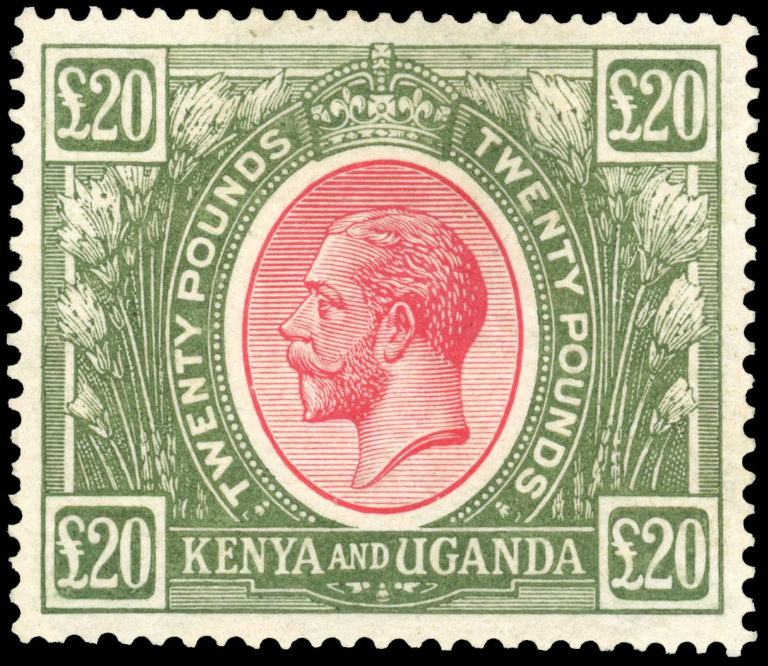 KUT 1922-27 £20 red and green