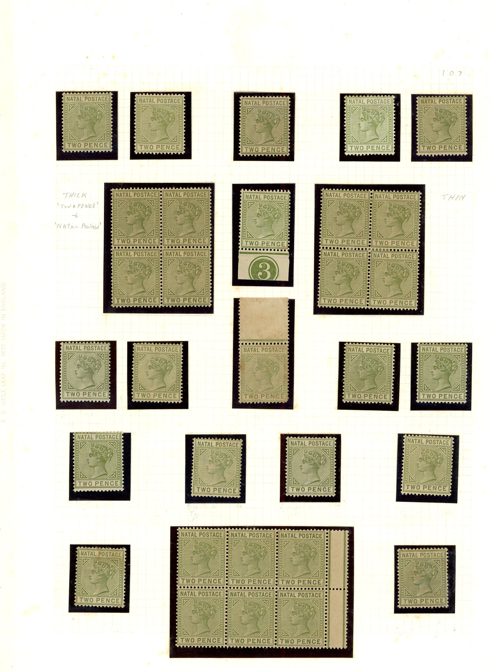 1885-91 mint and used collection (495) on leaves, heavily duplicated with most of the mint toned.  The used with postmark...