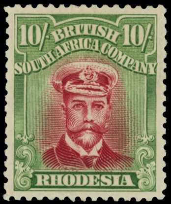 1922-4 10/- Head Die IIIB, perf 14. Large...