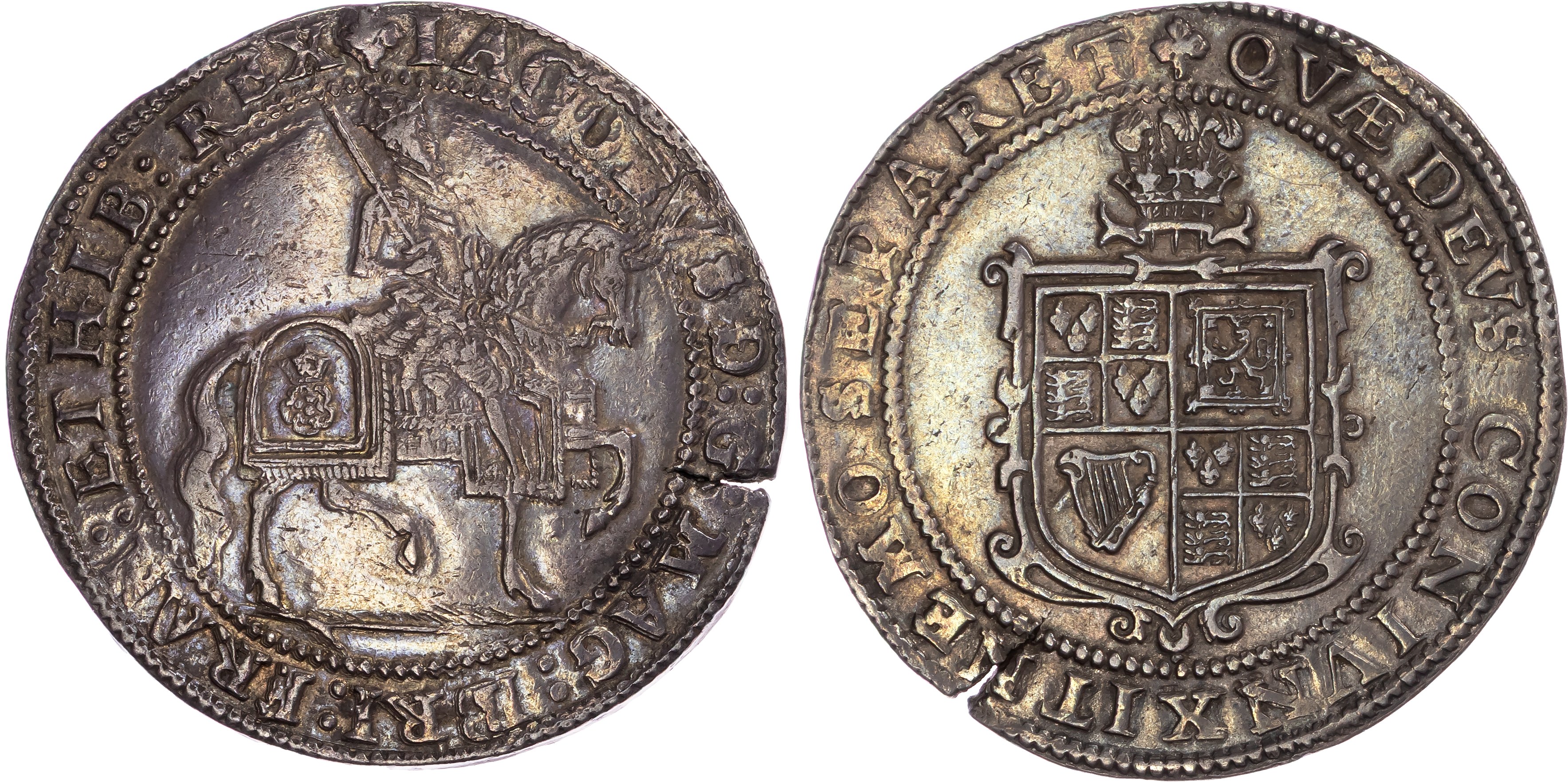 James I (1603-1625), AR Crown, Third Coinage, London (Tower) mint, mm. lis (1623-1624).