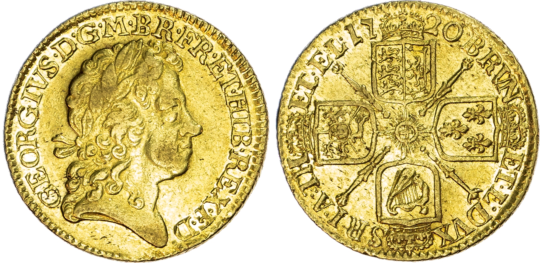 George I (1714-1727), Guinea, 1720, ‘Large 20 in date’.