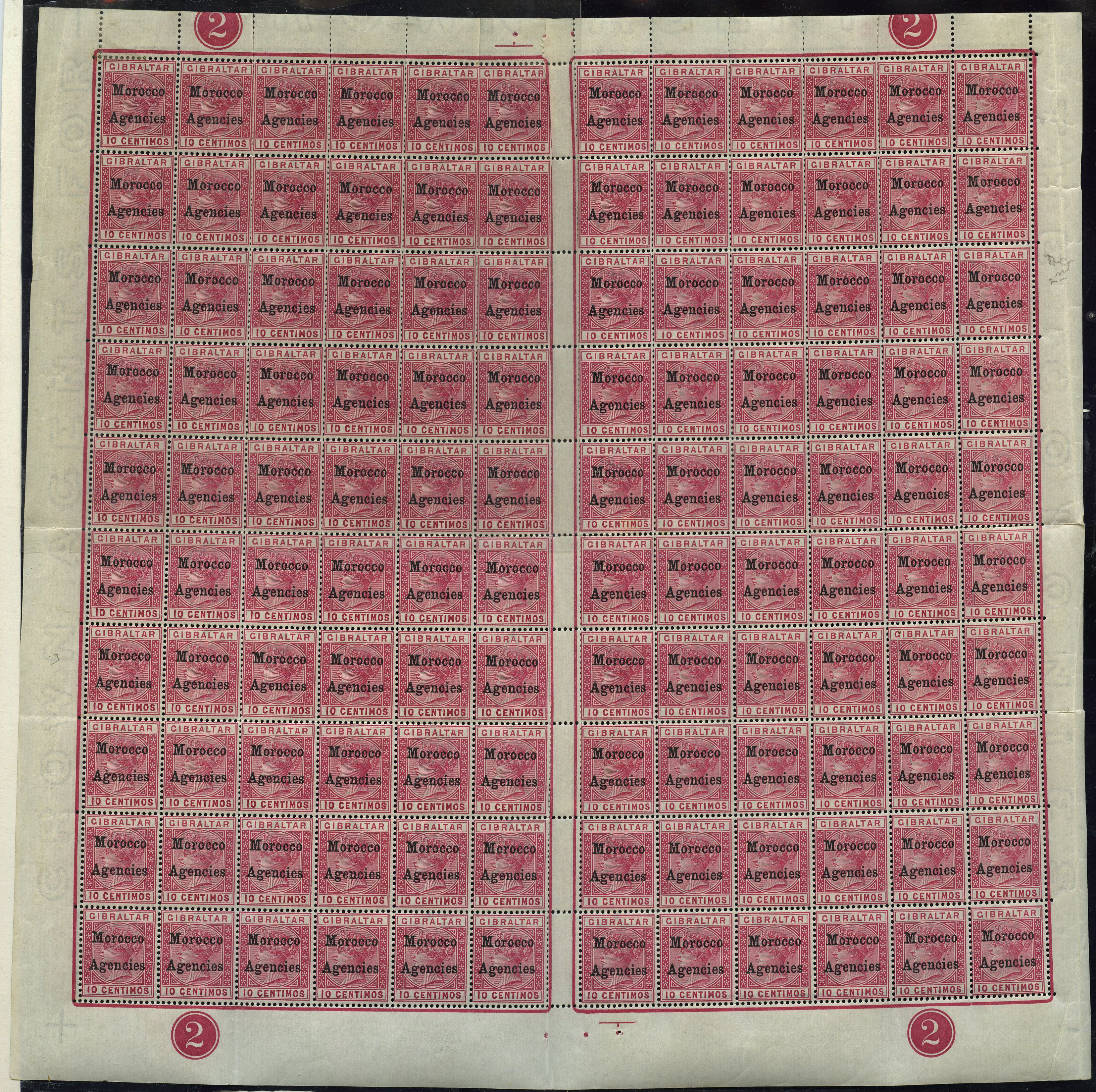 1898-1900 10c carmine Gibraltar...