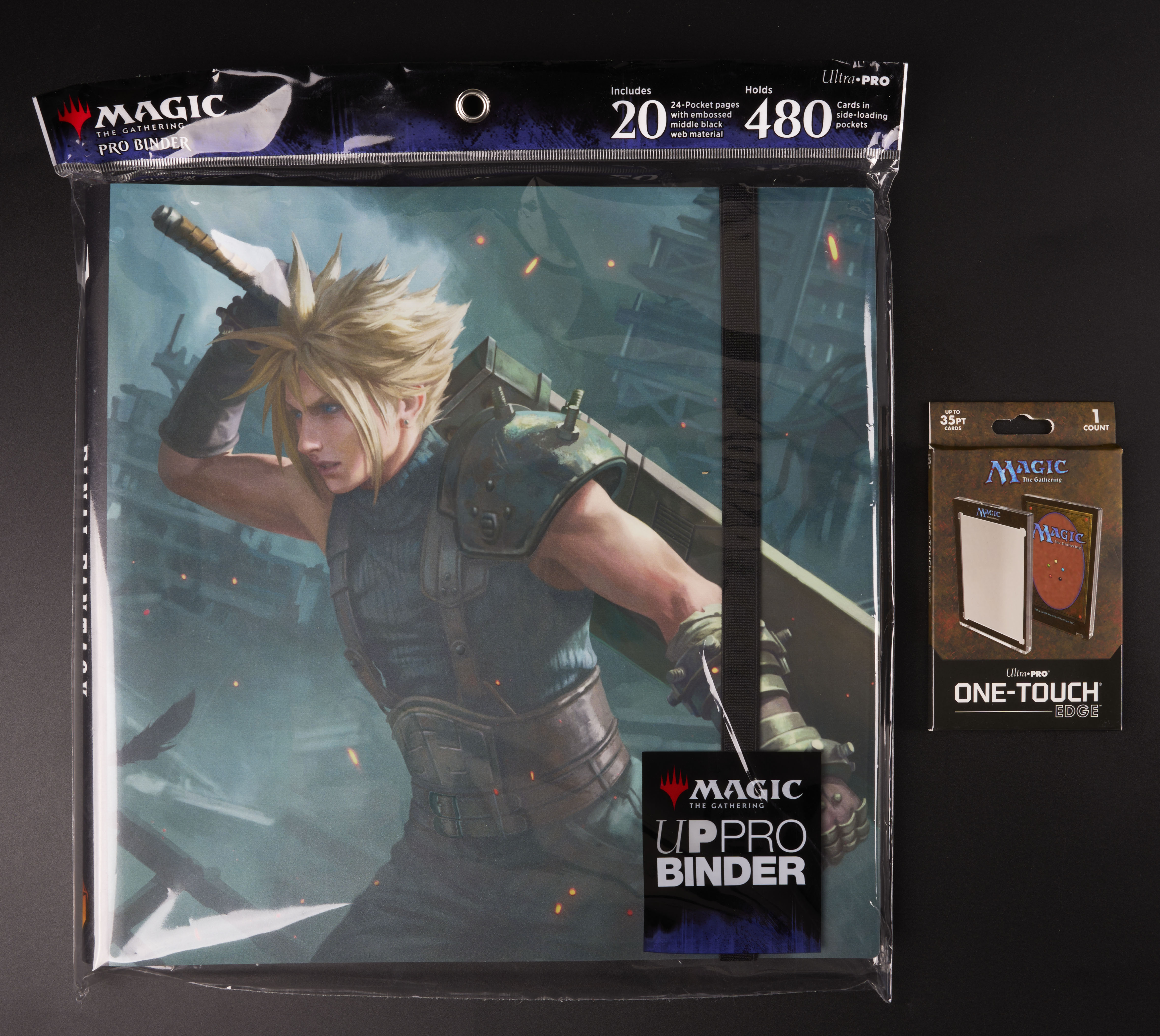 Ultra Pro 24-Pocket Sephiroth/Cloud Binder and One-Touch Edge card case