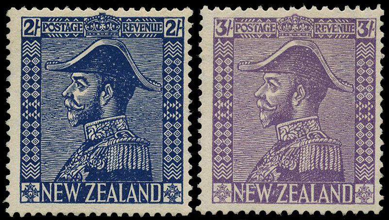 1926 2/- deep blue and 3/- mauve mint, the...