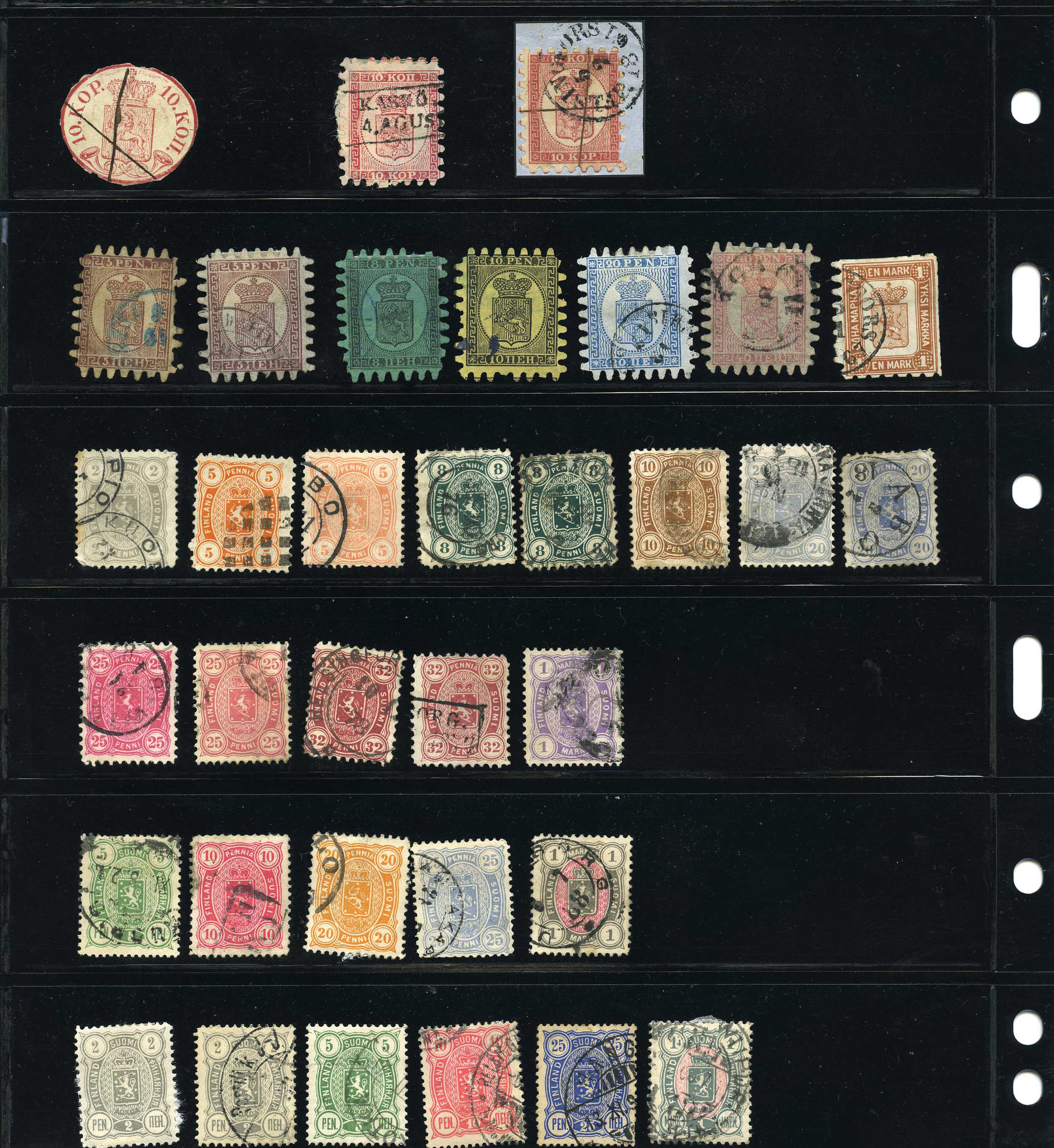 1856-89 used selection on a Hagner page...