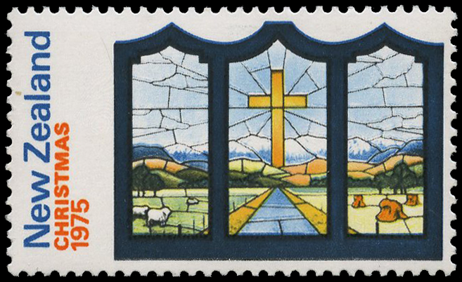 1975 5ct Christmas showing brown (face...