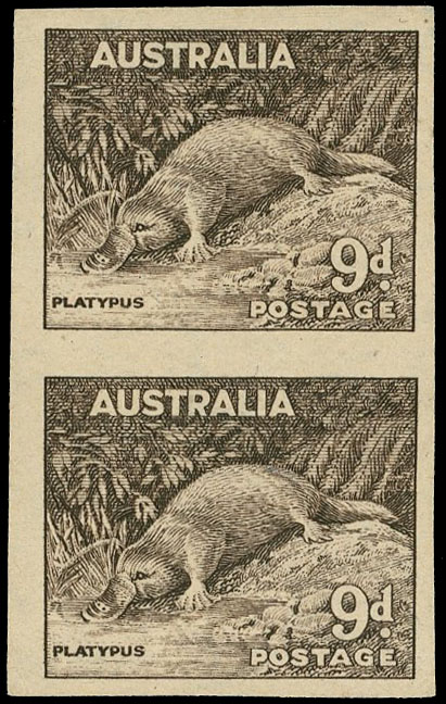 Australia SG 191 imperforate pair mint