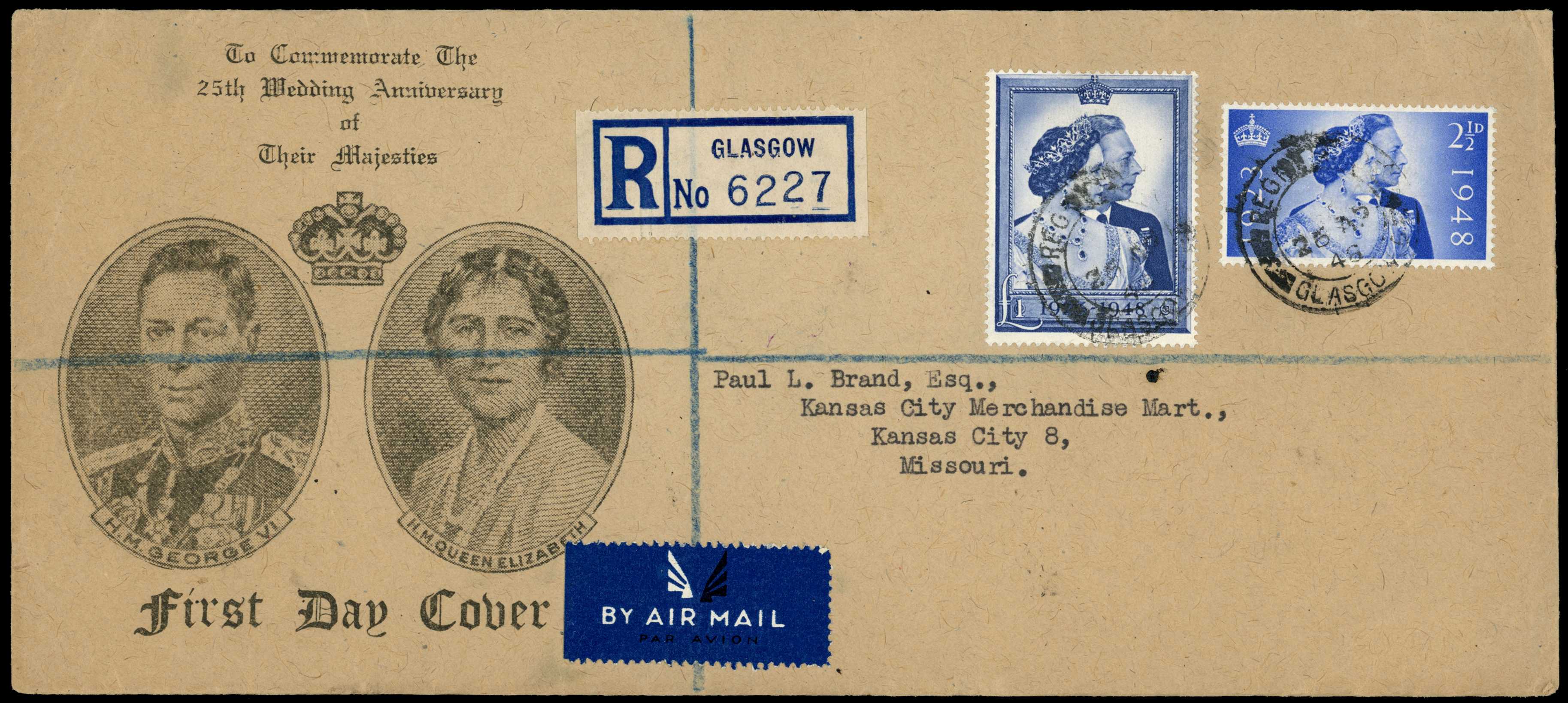 1948 (26 Apr) Royal Silver Wedding 2½d and...