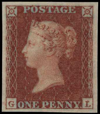 1841 1d red-brown Plate 130 (GL) imprimatur,...