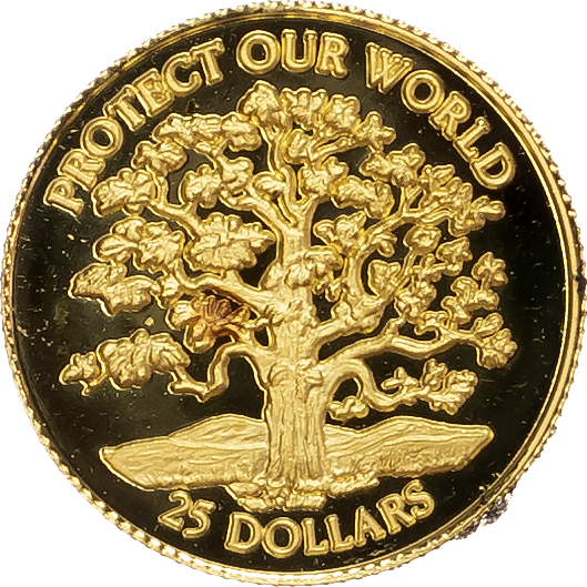 Niue, New Zealand. Protect Our World AV 25 Dollars Proof. 1996.