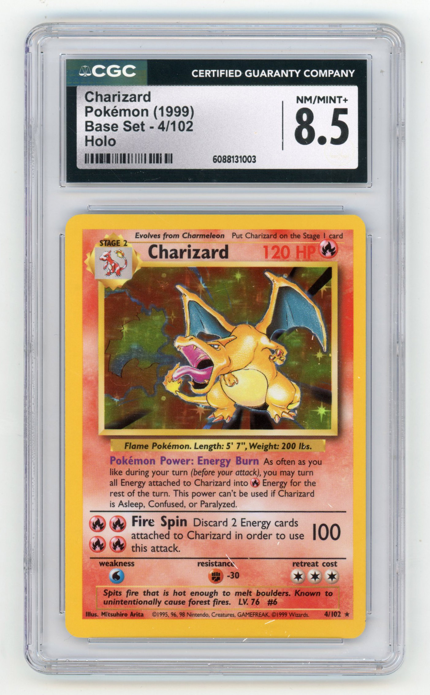 CGC 8.5 Charizard Holo #4 - Base Set Unlimited