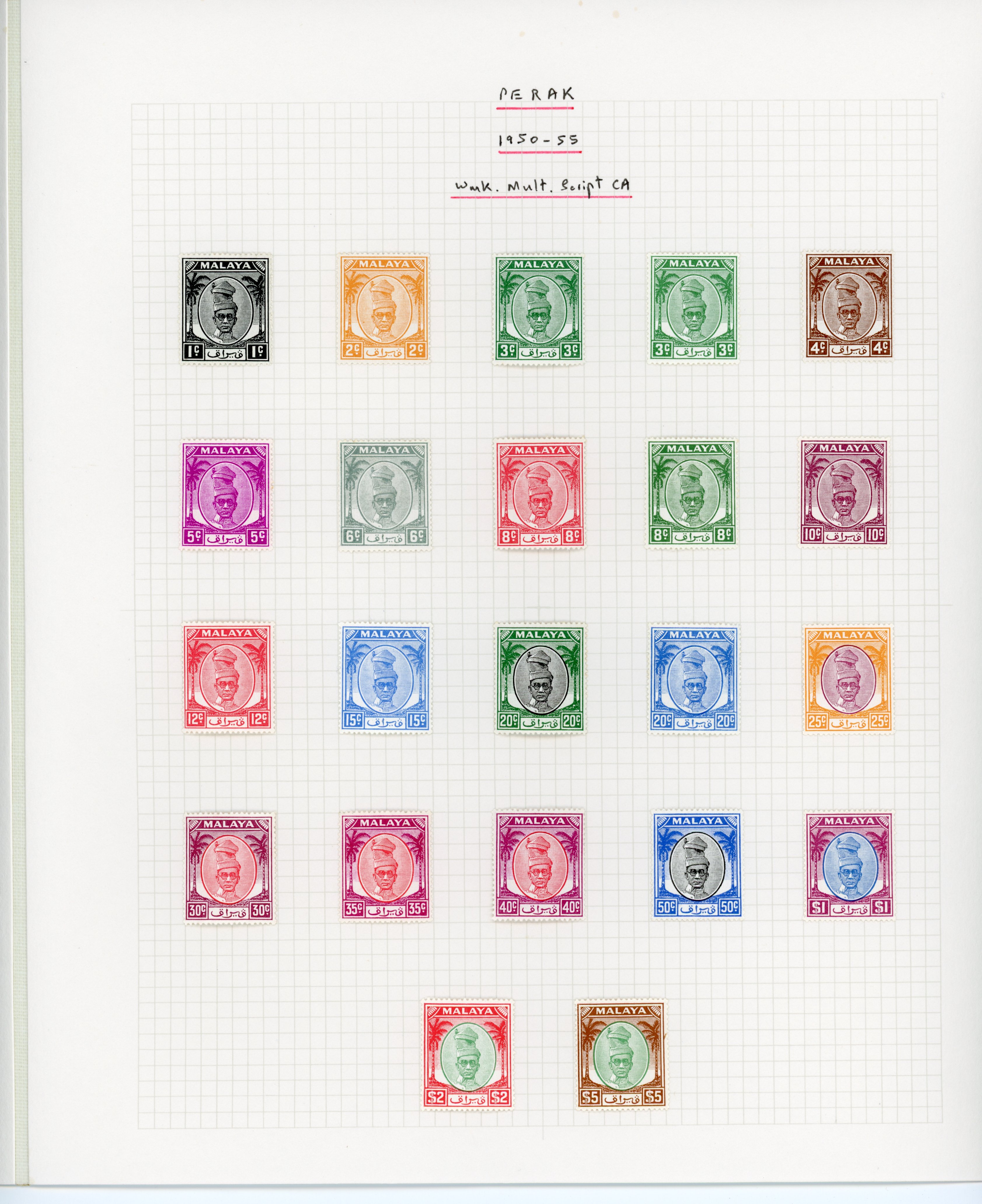 Perak SG 103/121 blocks mint