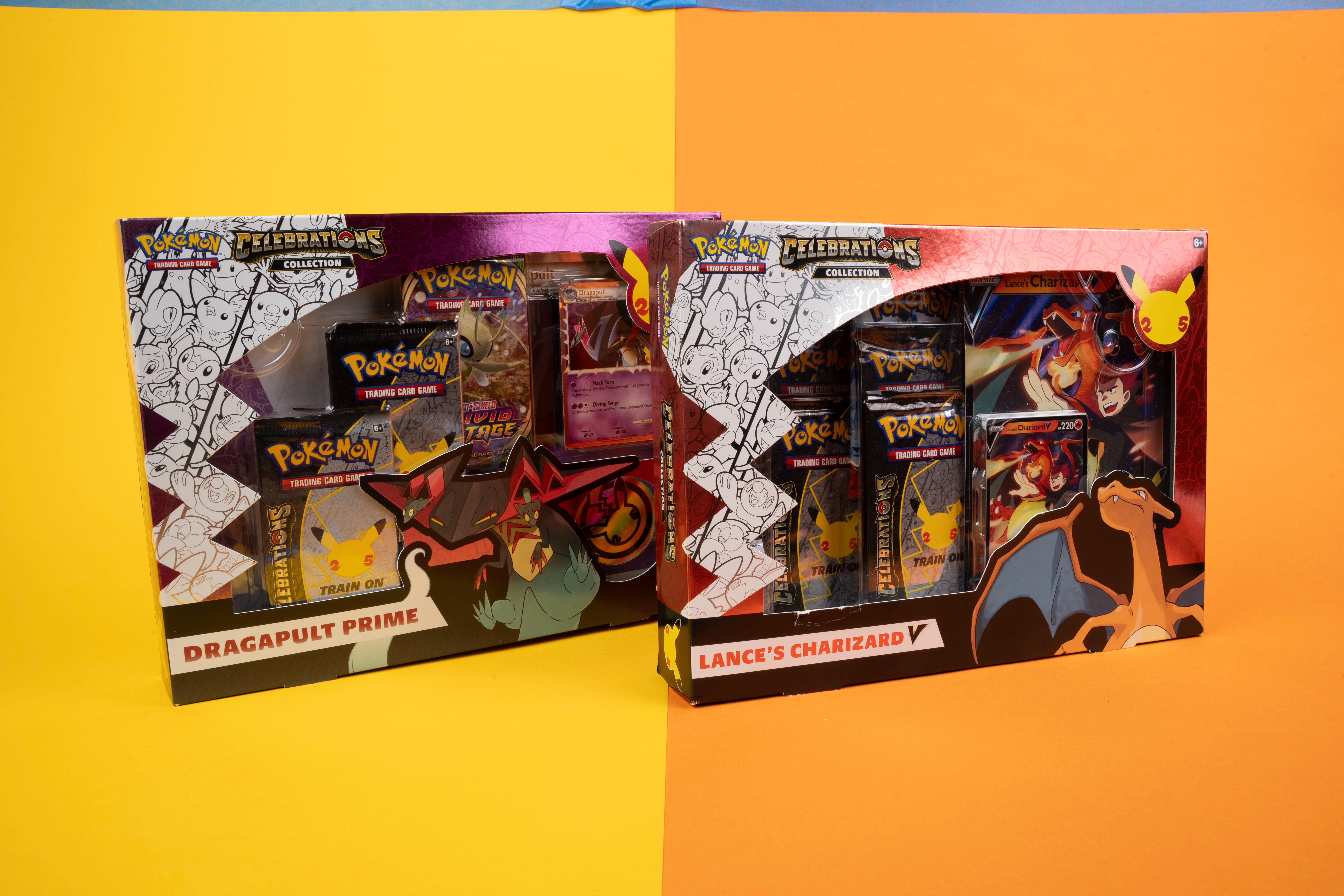 SEALED Celebrations Collection Boxes - Dragapult Prime & Lance's Charizard V Collection
