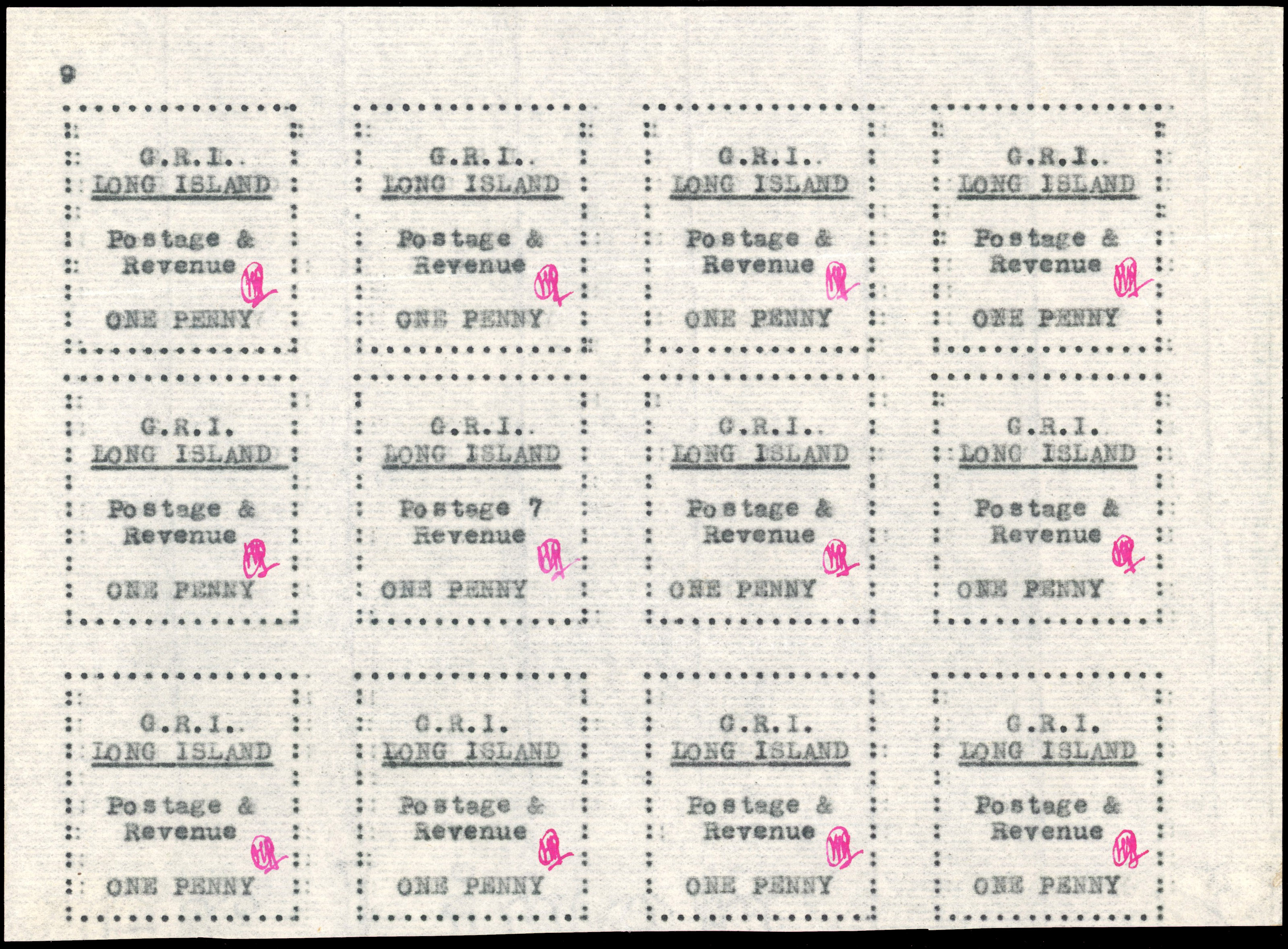 Long Island SG 10/a unused block of 12