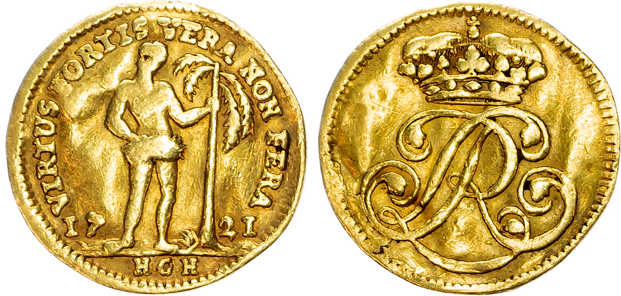 Germany, Brunswick-Luneburg, Ludwig Rudolph (1714-1735), gold Half Ducat