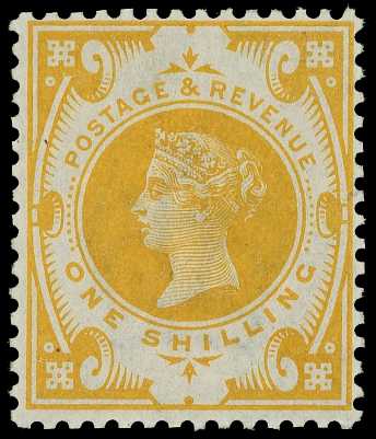 1899 1/- Colour Trial in yellow on...