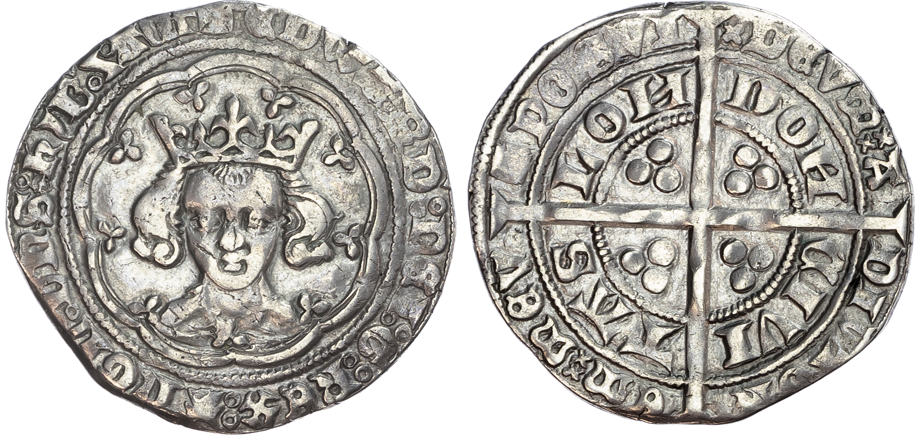 Edward III (1327-1377), Groat, fourth coinage, treaty period (1361-1369), London mint.